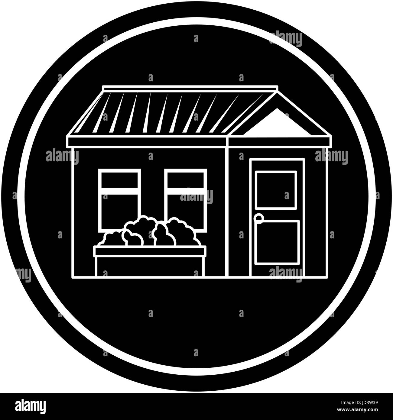 isolated home building icon vector graphic illustration Stock Vector ...