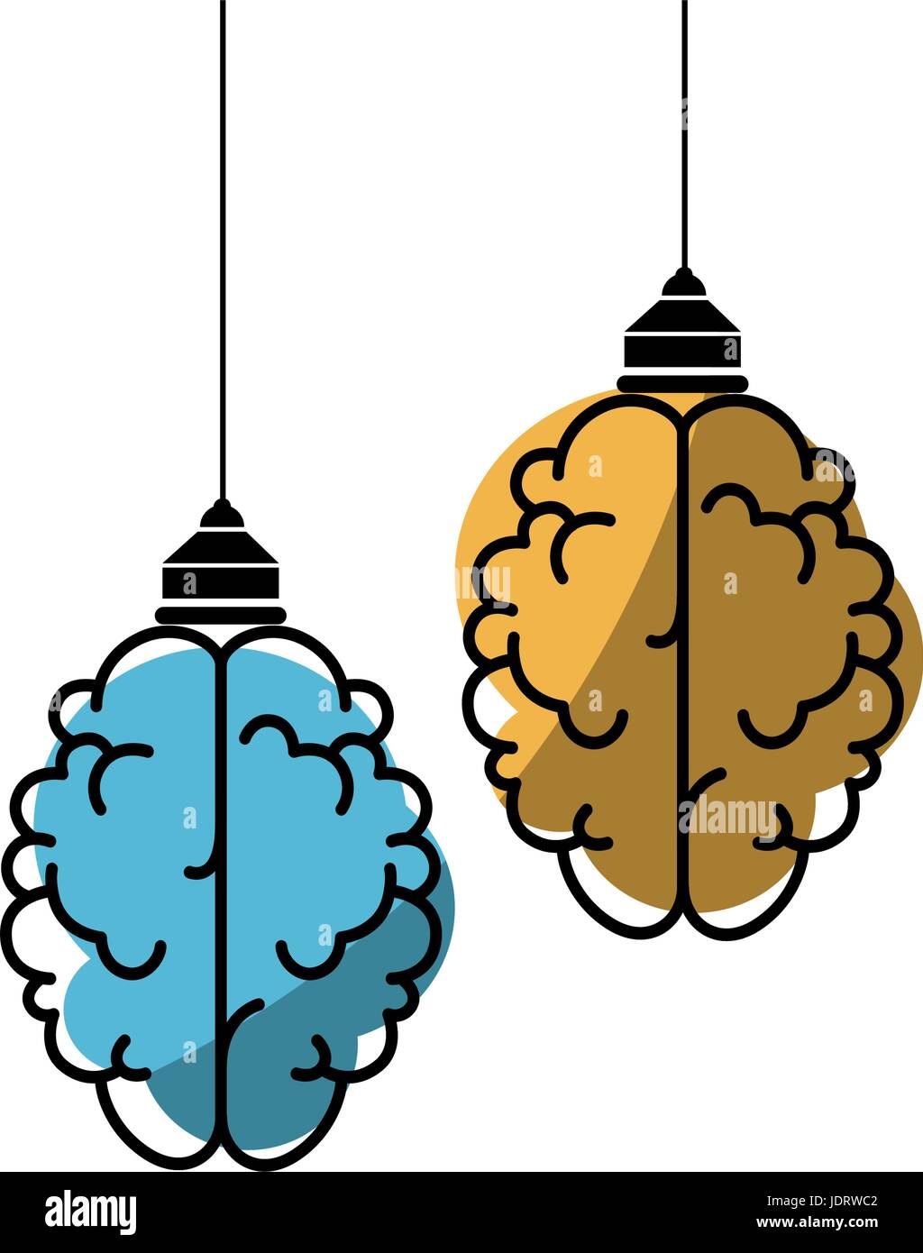 isolated abstract two brain icon vector illustration graphic design ...
