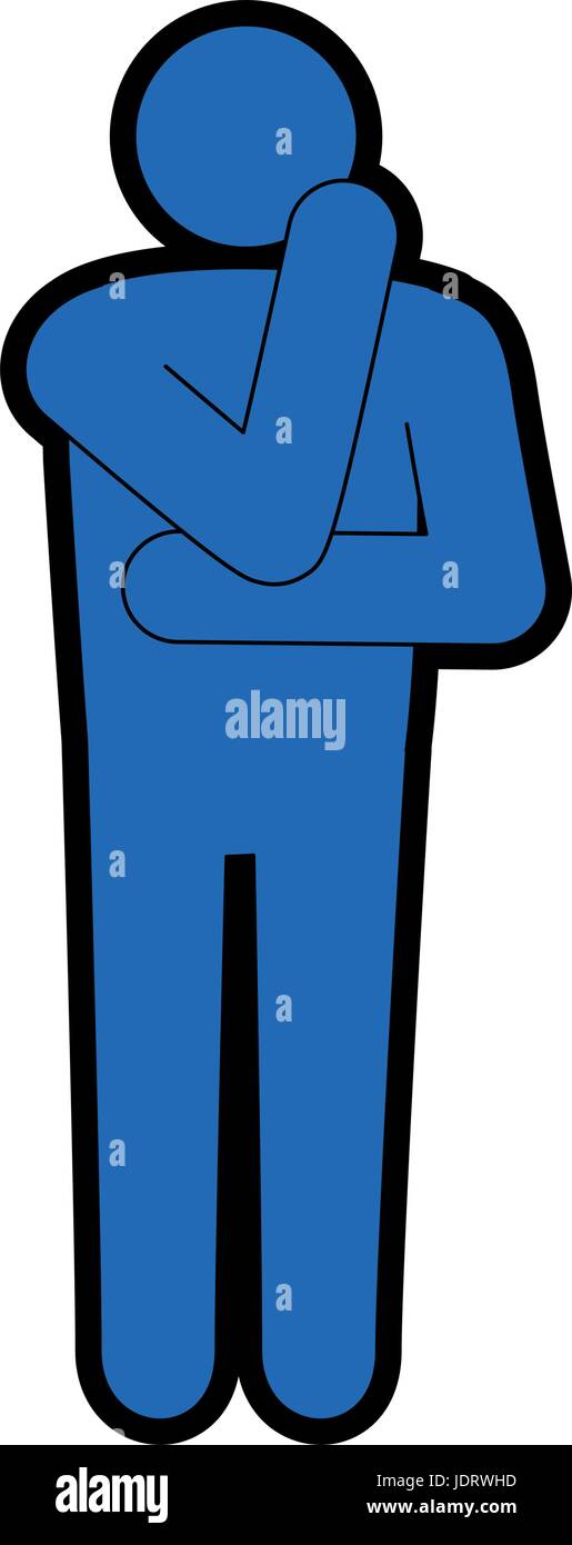 man thinking icon vector illustration graphic design Stock Vector Image ...