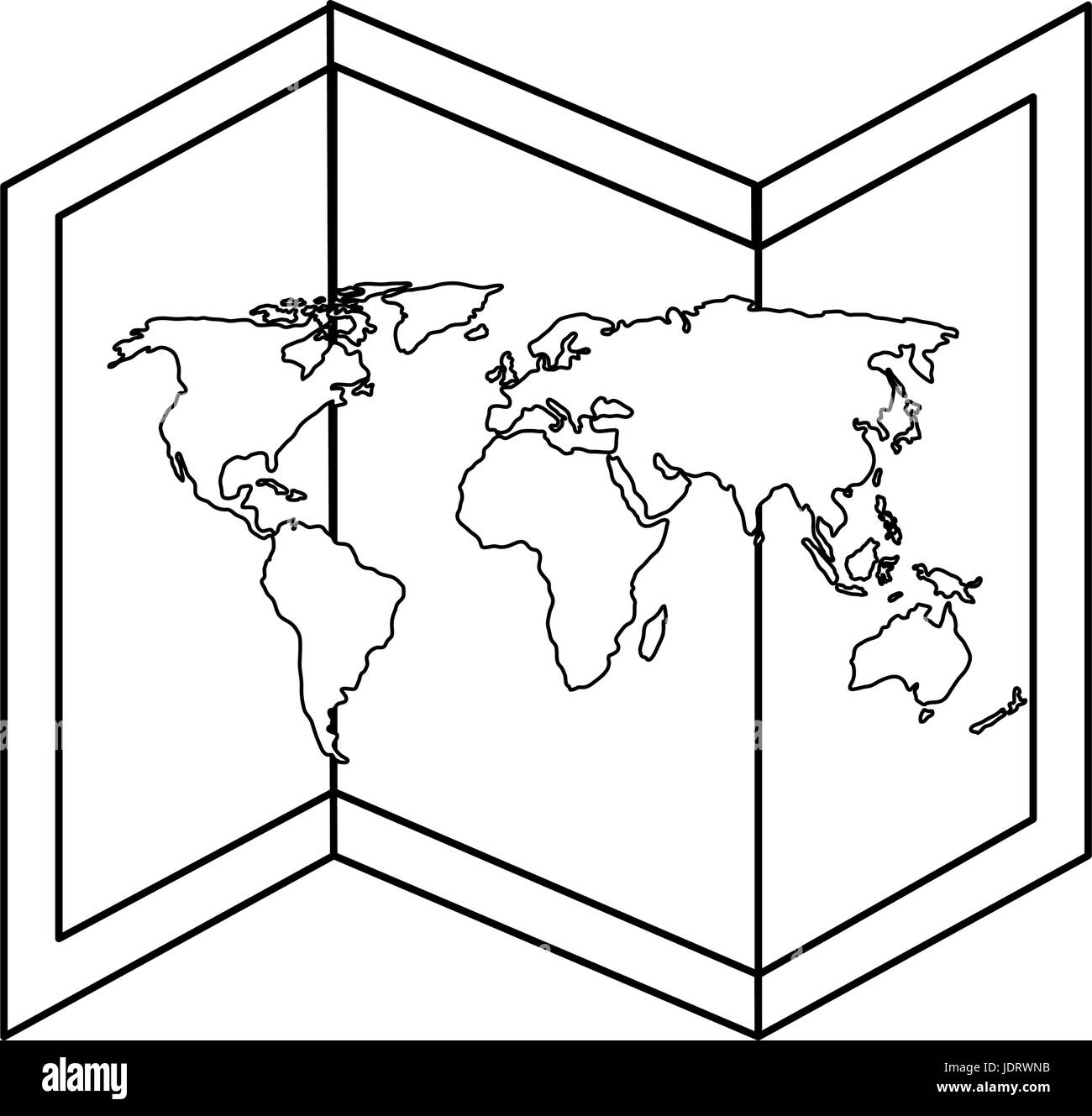 isolated world map icon vector graphic illustration Stock Vector Image ...