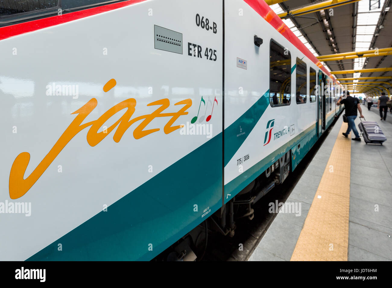 Express train at Rome Fiumicino Airport station Leonardo da Vinci which  goes into city center, Rome, Italy Stock Photo - Alamy