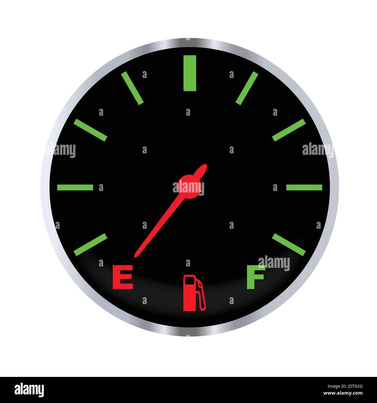 A typical vehicle fuel gauge at the empty mark Stock Vector Image & Art Alamy