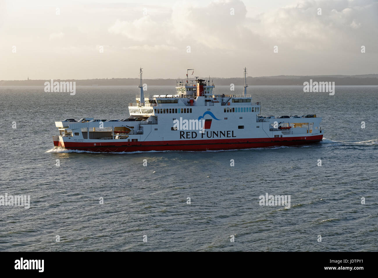 The Red Funnel Isle of Wight Ferry Stock Photo