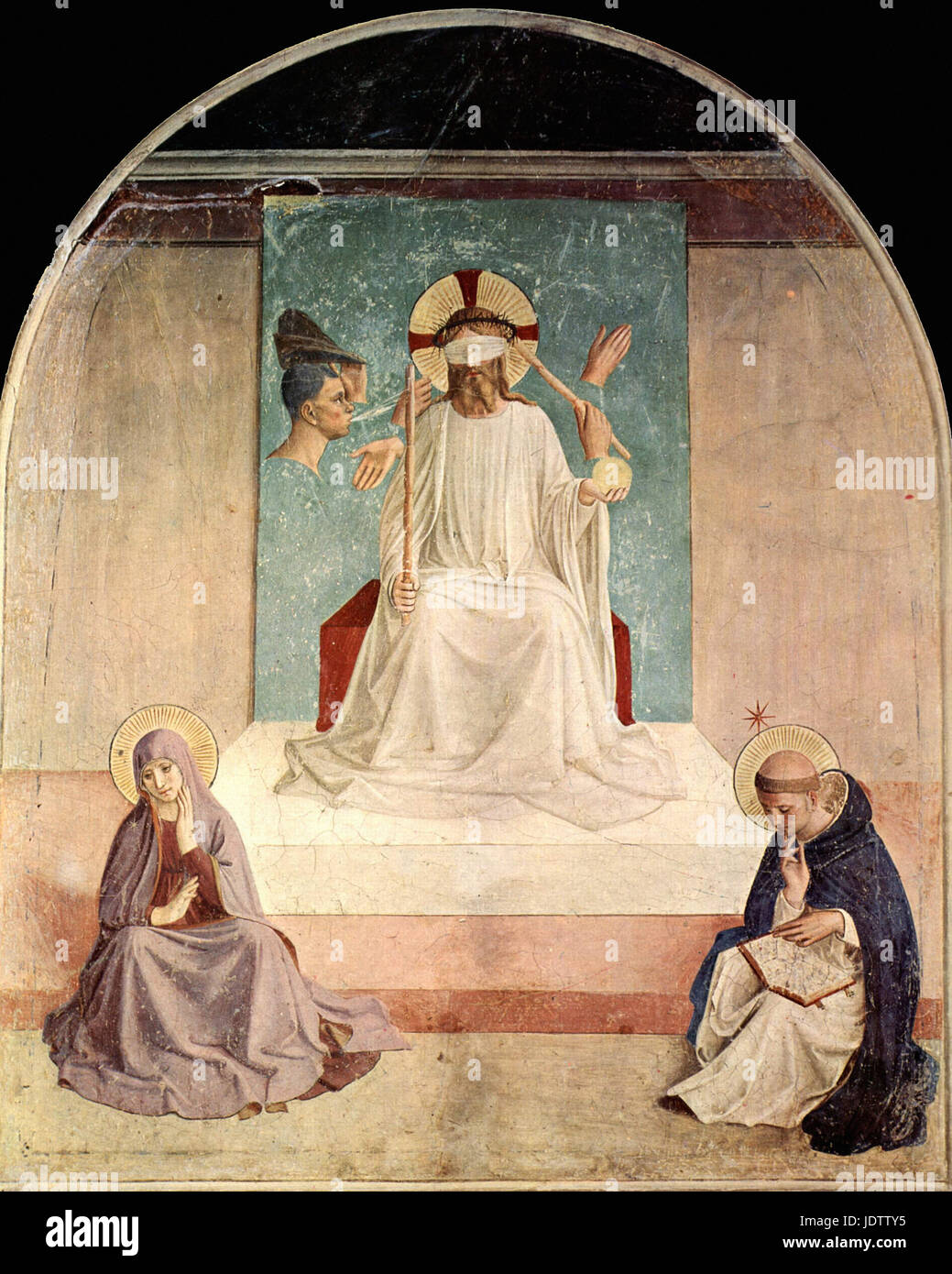Fra Angelico  - Cristo con i Simboli della Passione, Madonna, San Domenico Stock Photo