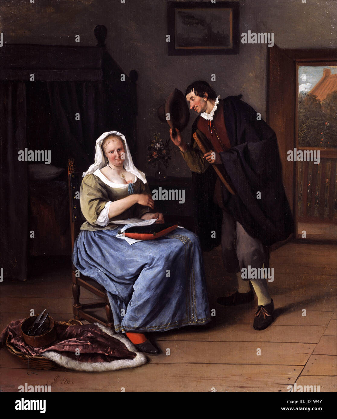 Jan Steen - The Suitor Stock Photo