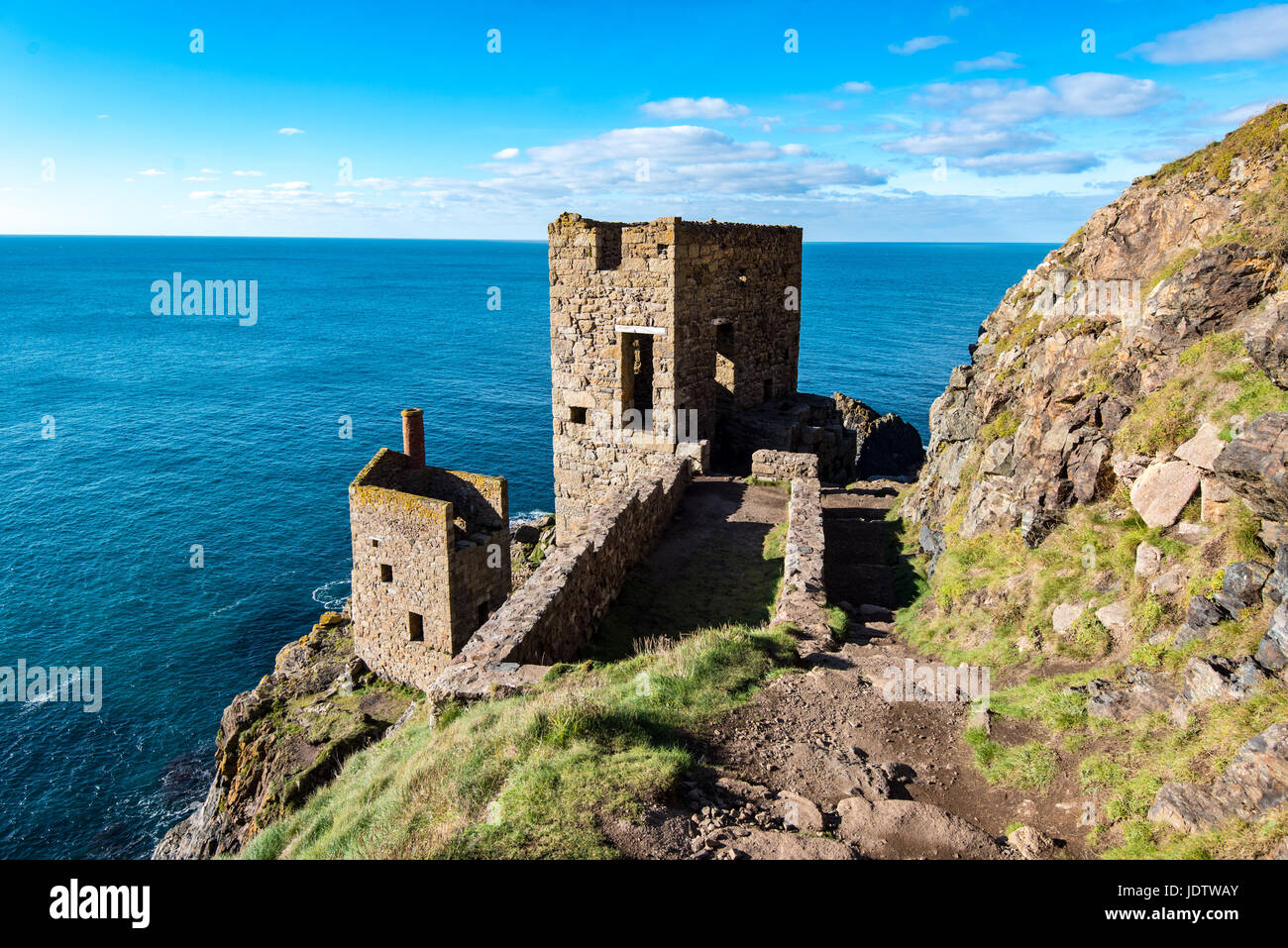 Crown Mines engine houses at Botallack, Cornwall Stock Photo - Alamy