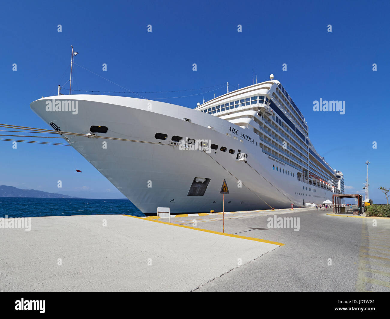 Corfu Greece the cruise ship MSC Musica moored Stock Photo Alamy