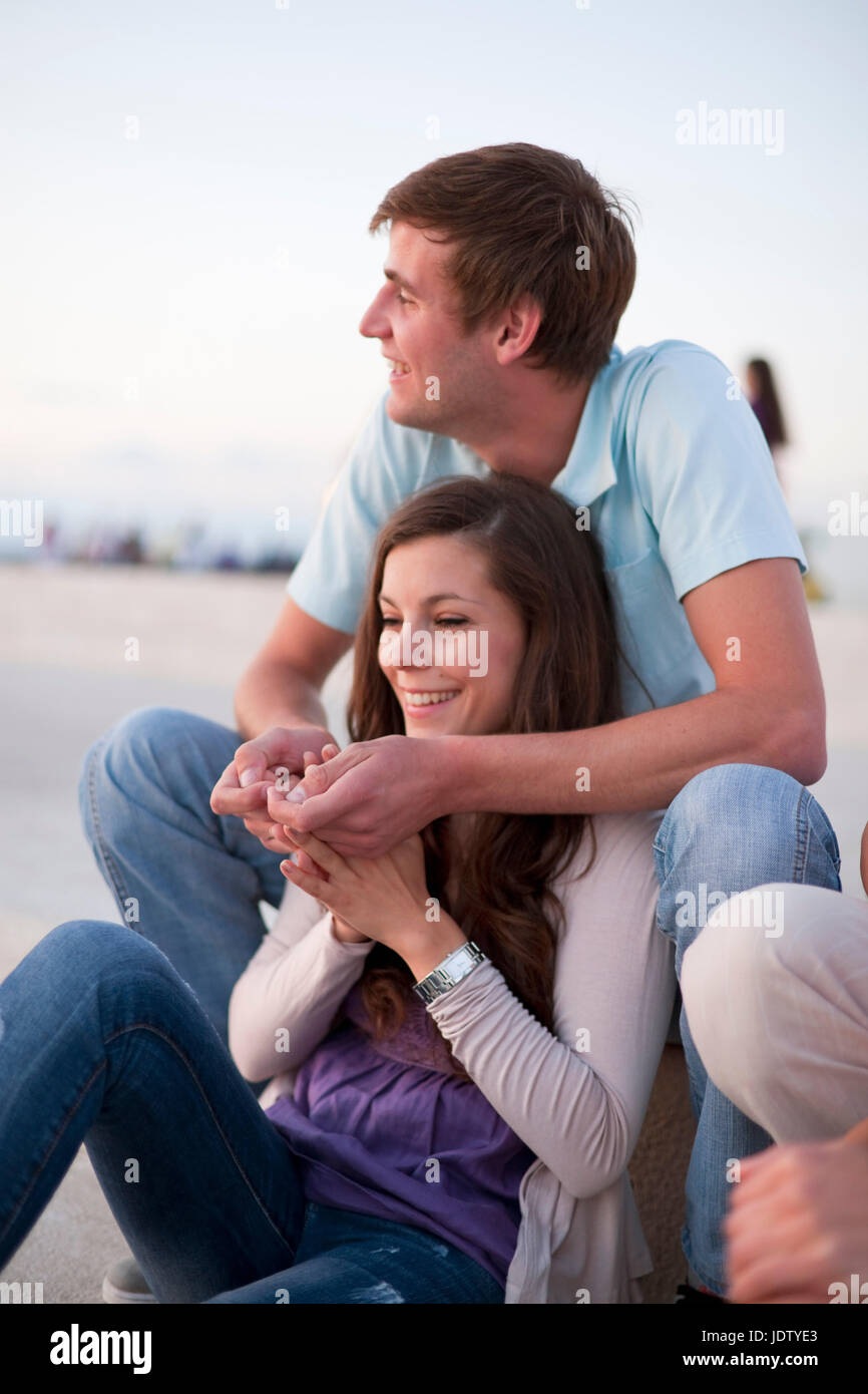 Couple hugging outdoors Stock Photo - Alamy