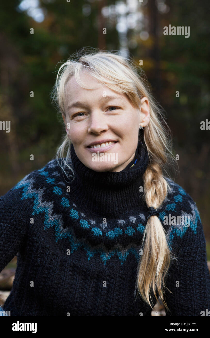 Close up of womans smiling face Stock Photo - Alamy