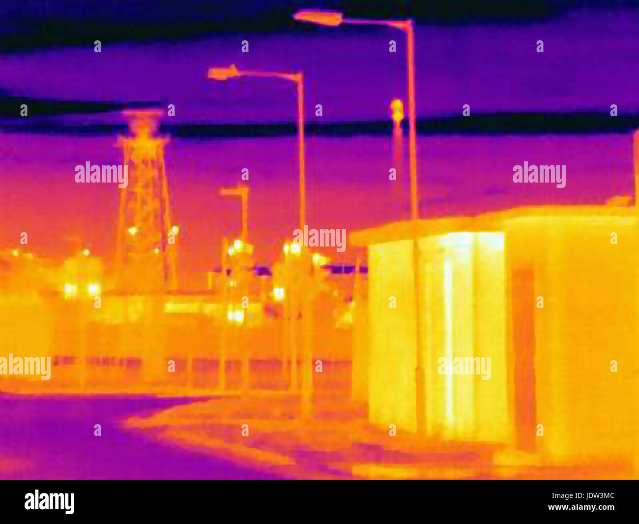 Thermal image of airport security Stock Photo Alamy
