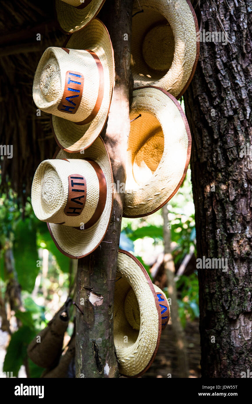 Handmade hats in Nord, Haiti Stock Photo