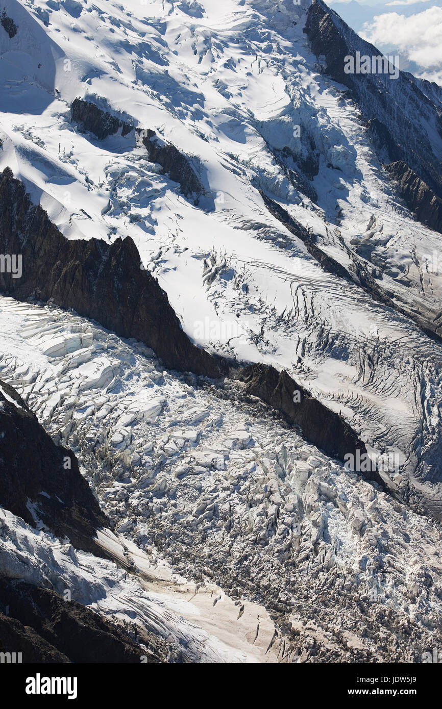 Mont Blanc Glacier, Chamonix, Haute Savoie, France Stock Photo