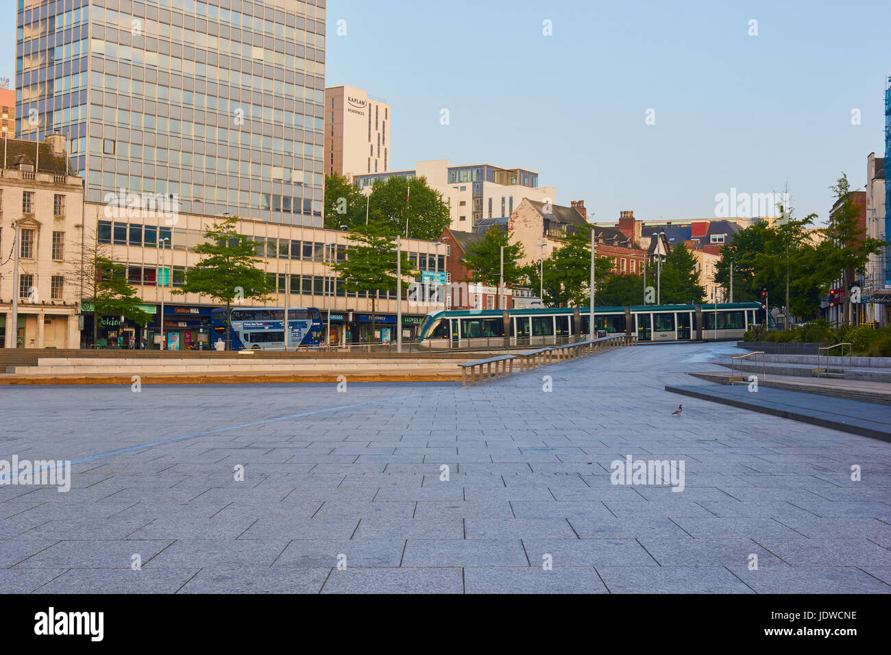 Old Market Square at dawn, Nottingham, Nottinghamshire, east Midlands