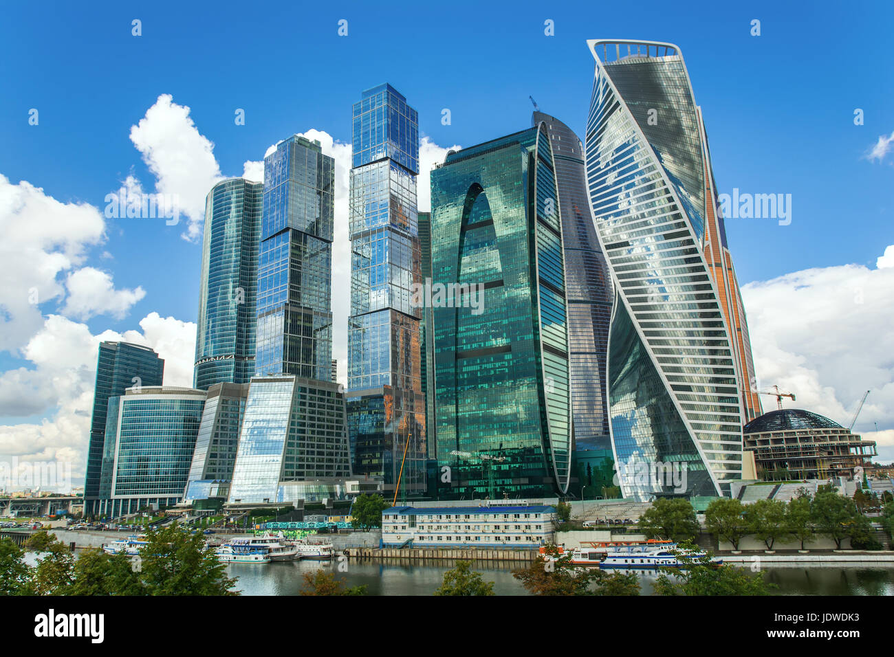 Modern business center buildings in Moscow city Stock Photo