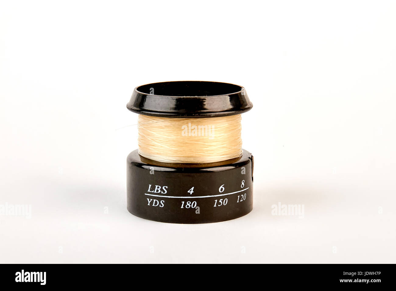 Fishing line on black spool Stock Photo Alamy