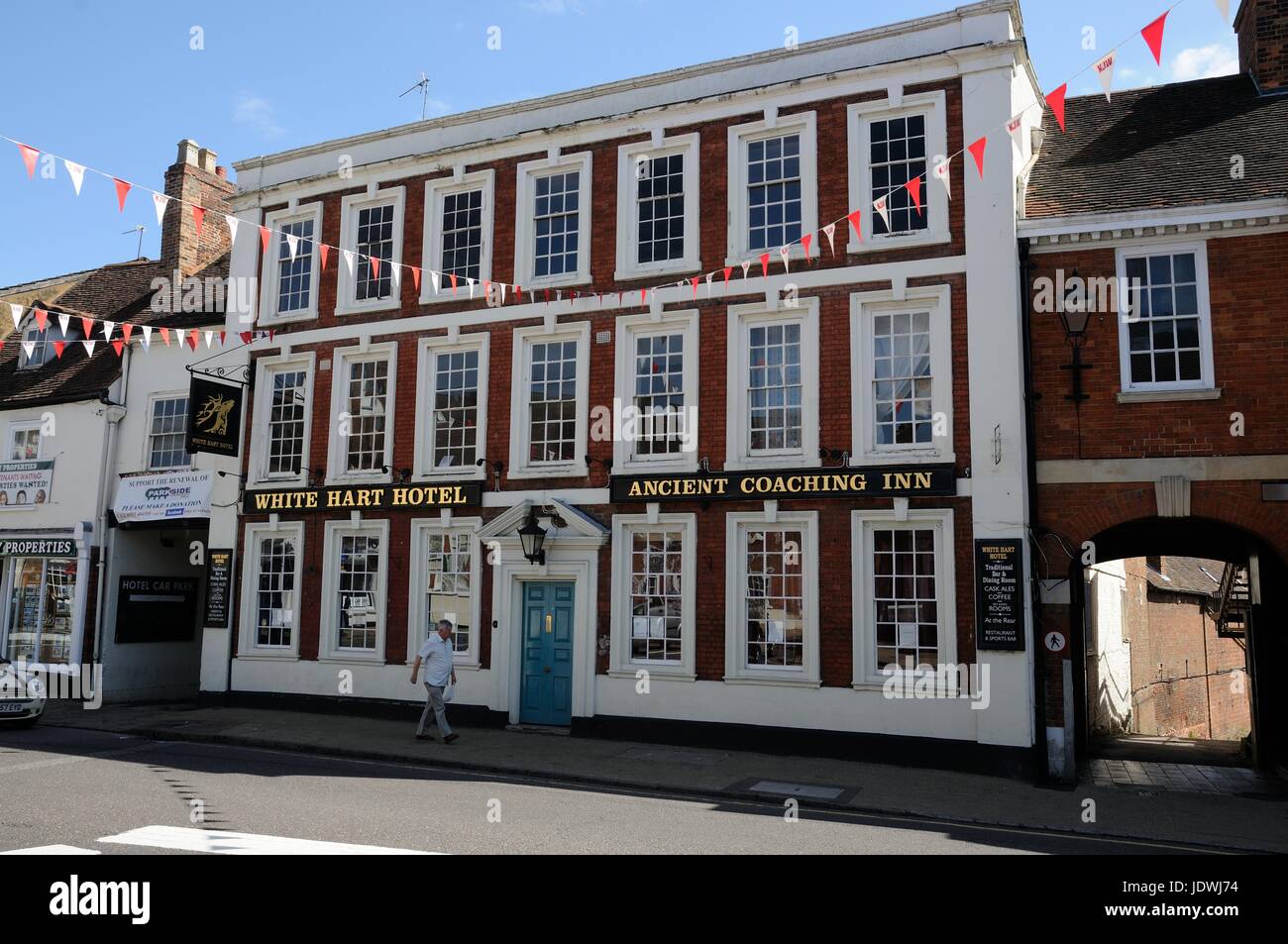 White Hart Hotel, Dunstable Street, Ampthill, Bedfordshire Stock Photo