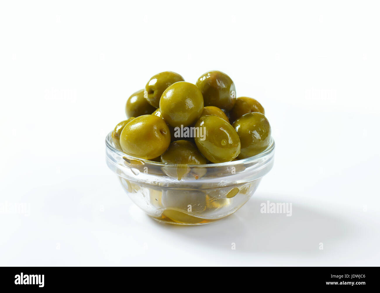 Bowl of brine cured green olives Stock Photo Alamy