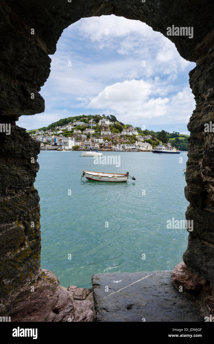 View towards Kingswear from Bayard's Cove Fort, Dartmouth, Devon Stock Photo