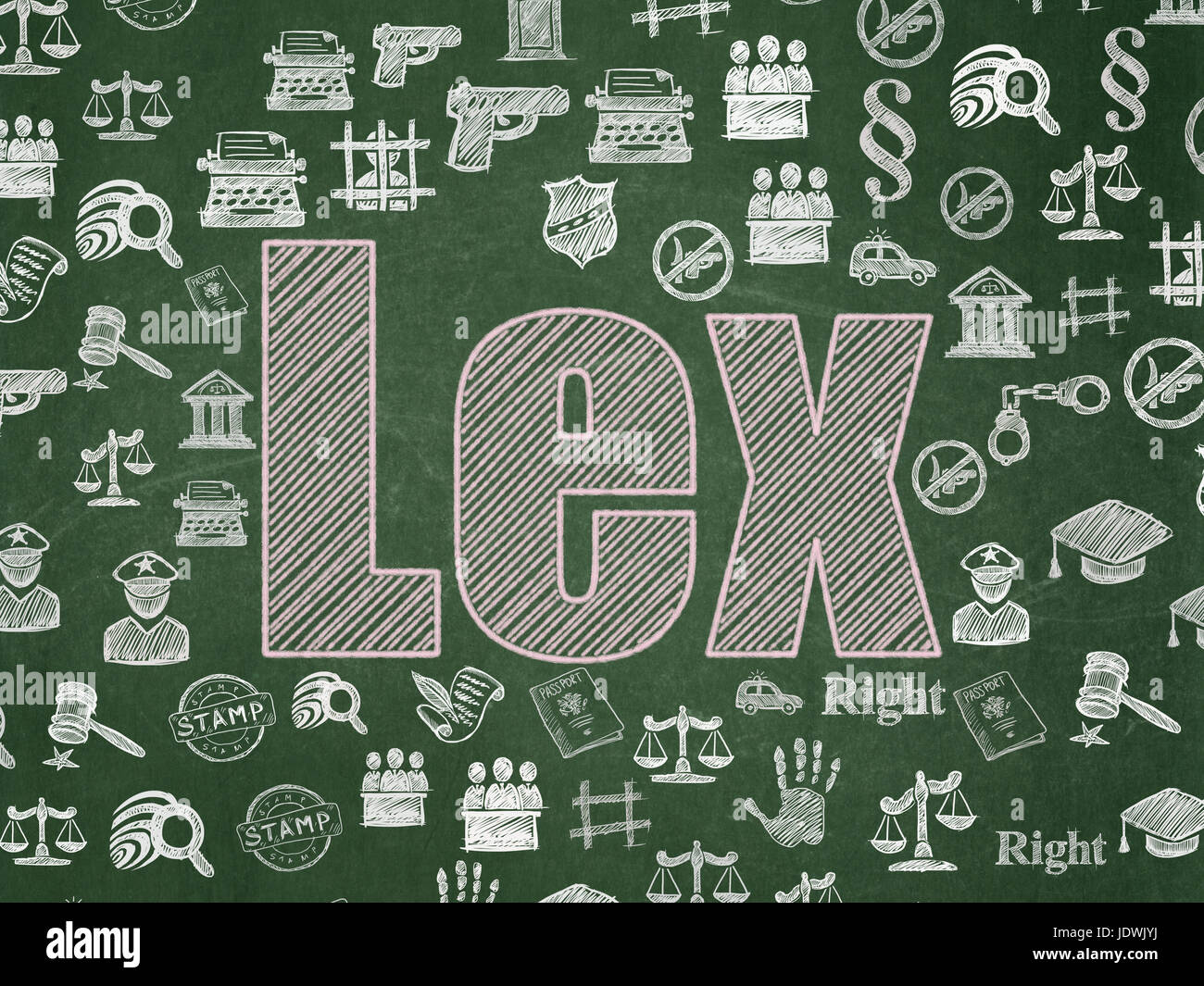 Law concept: Lex on School board background Stock Photo - Alamy