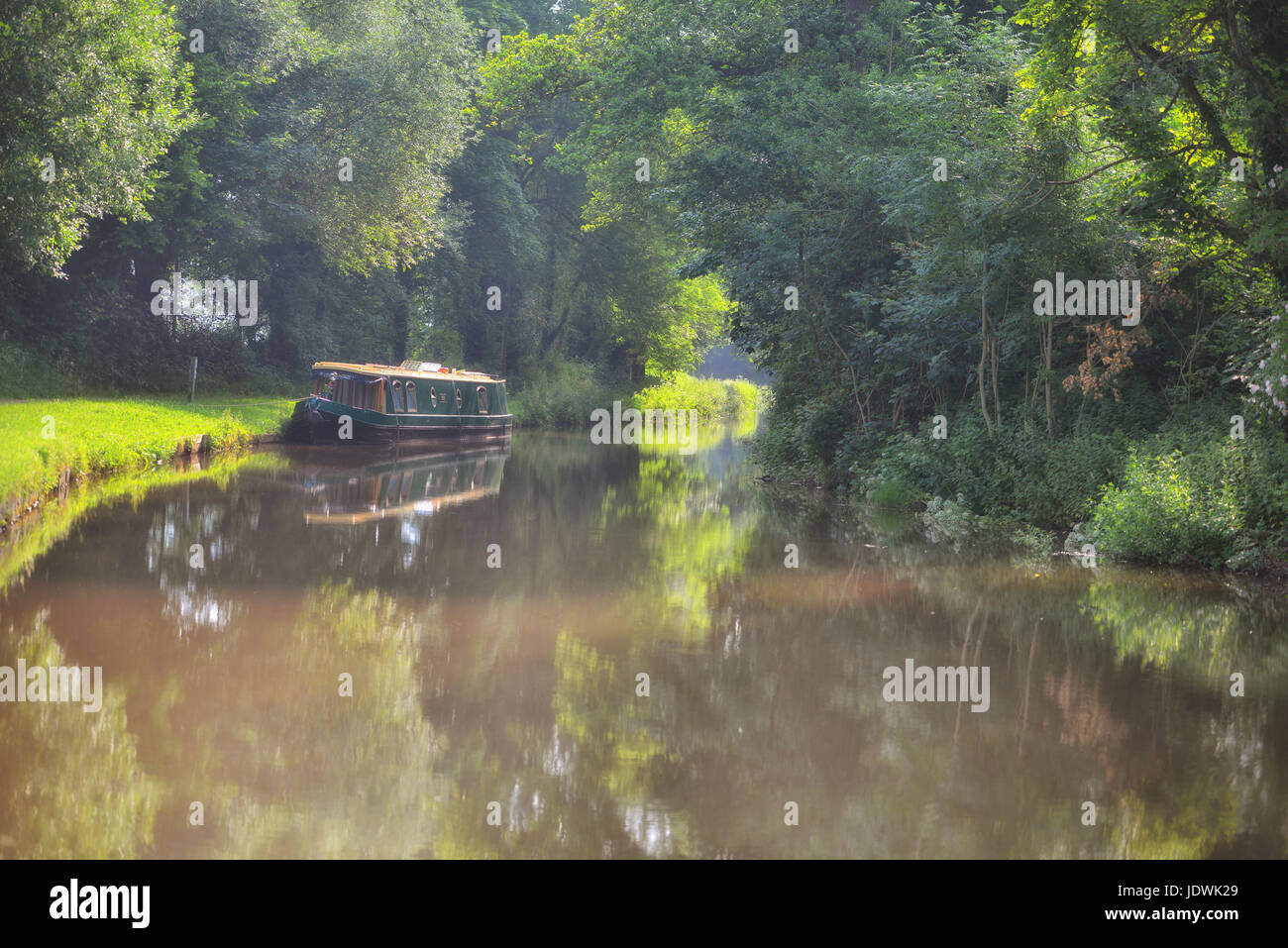 Canal barge Stock Photo