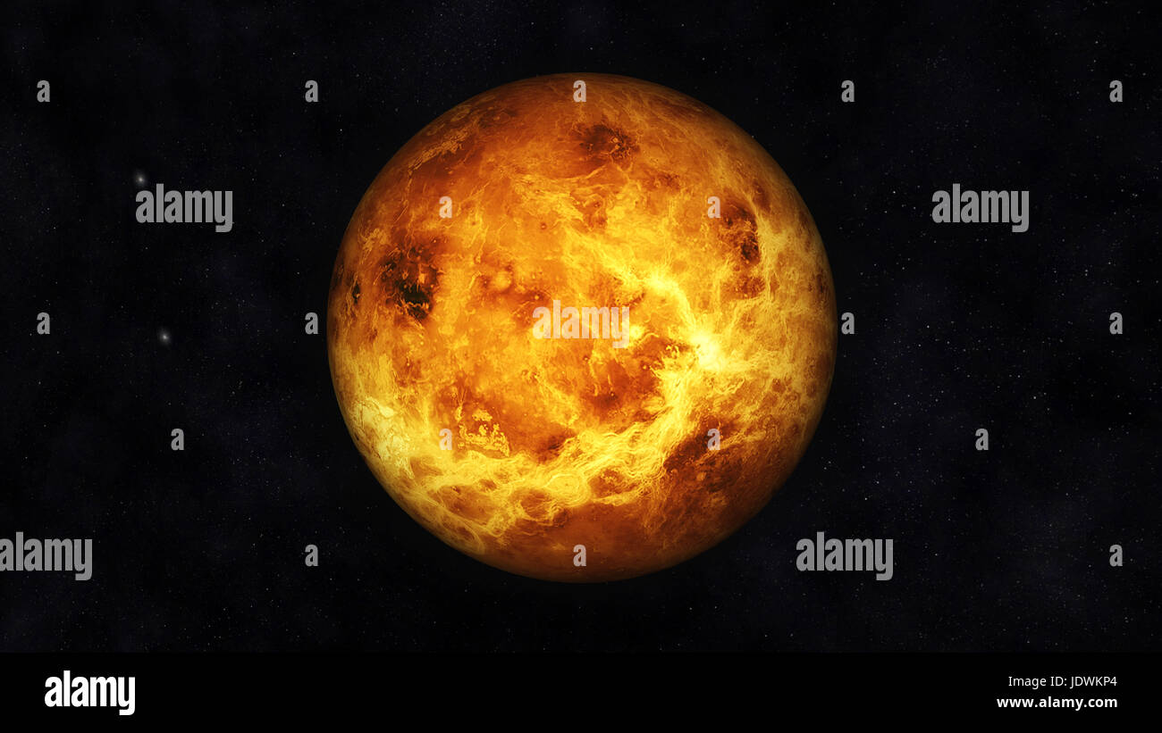 Digital Illustration of Planet Venus Stock Photo