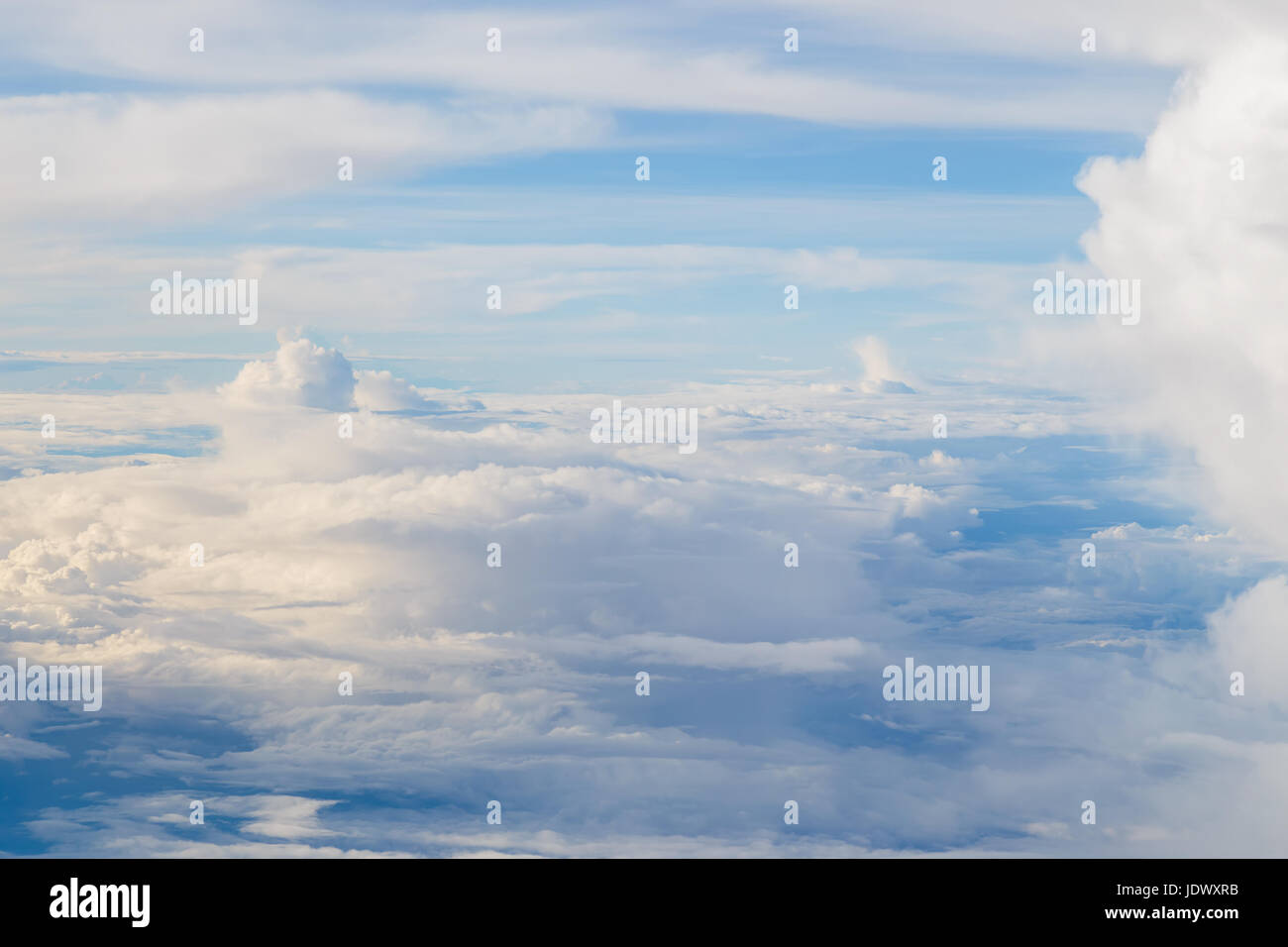 Aerial Shot of Sky Background with Clouds Stock Photo