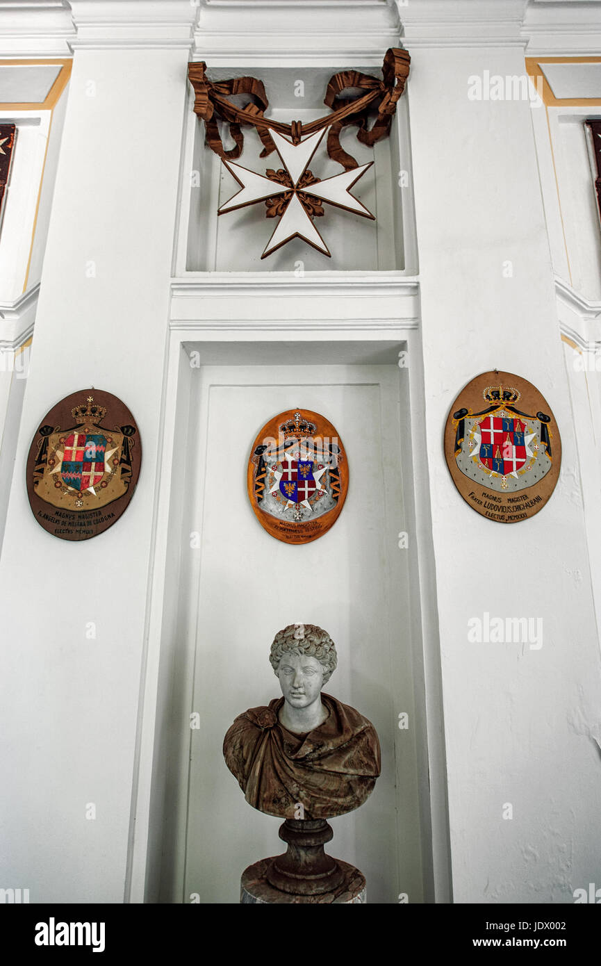 The Representation room in the villa of Gran priorato di Roma del sovrano militare ordine di Malta, briefely Gran priorato di Roma, Rome, Italy Stock Photo