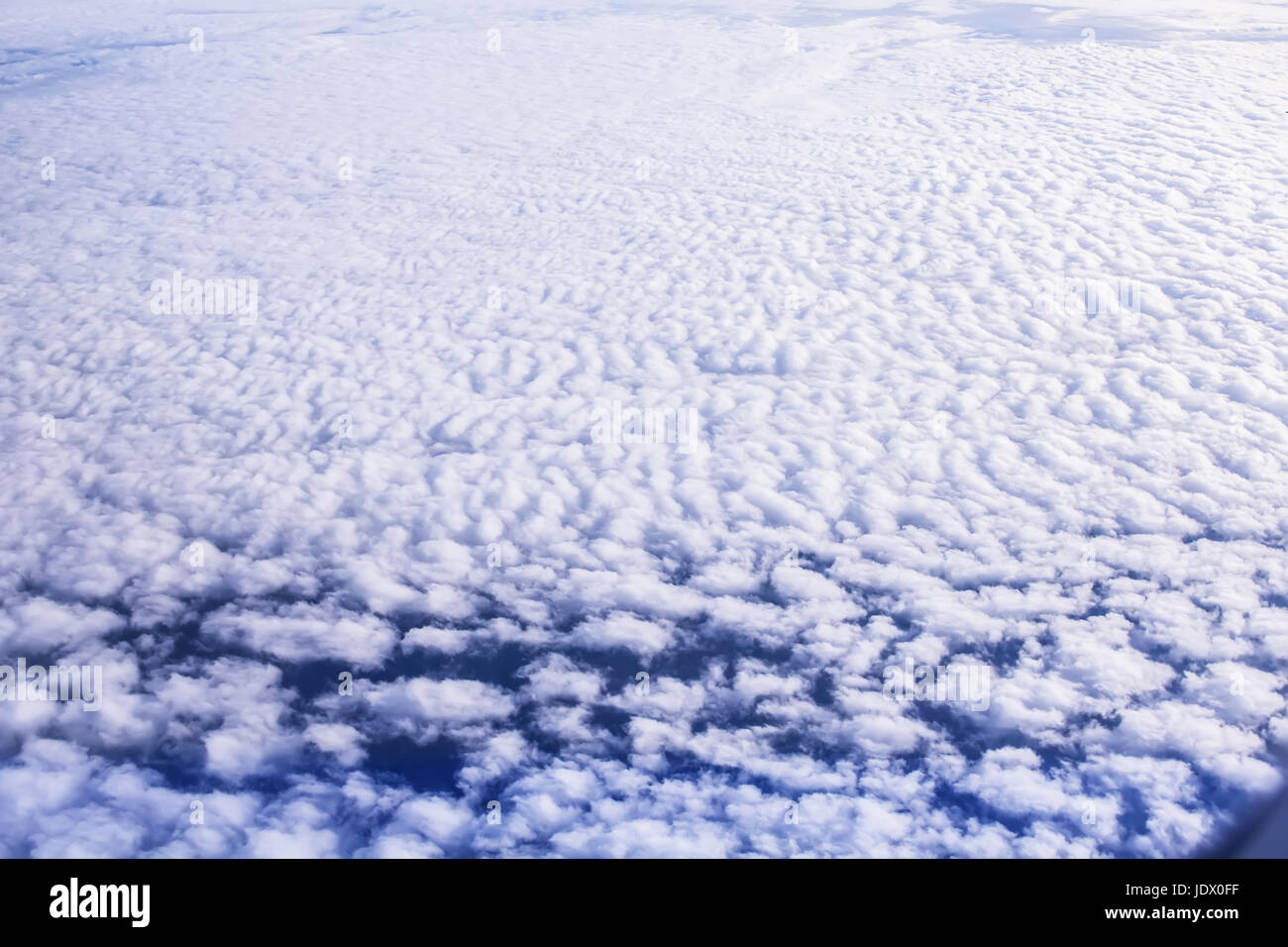 Blue sky with clouds view from an airplane Stock Photo - Alamy