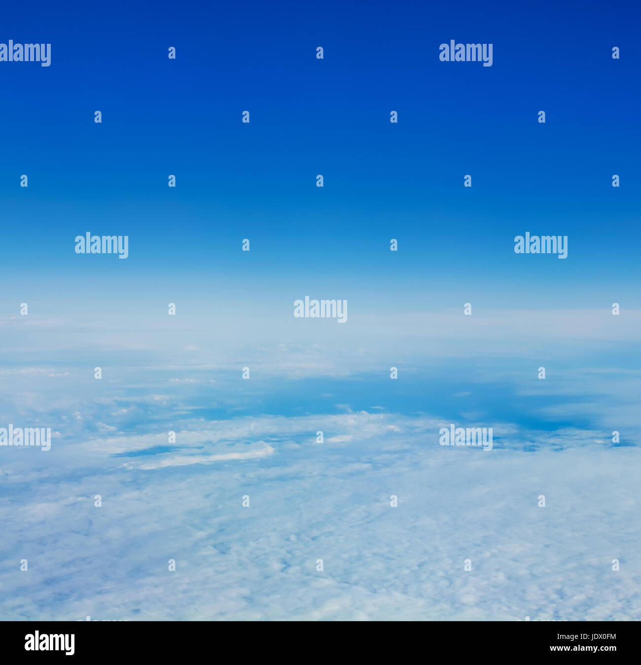 Blue sky with clouds view from an airplane Stock Photo - Alamy