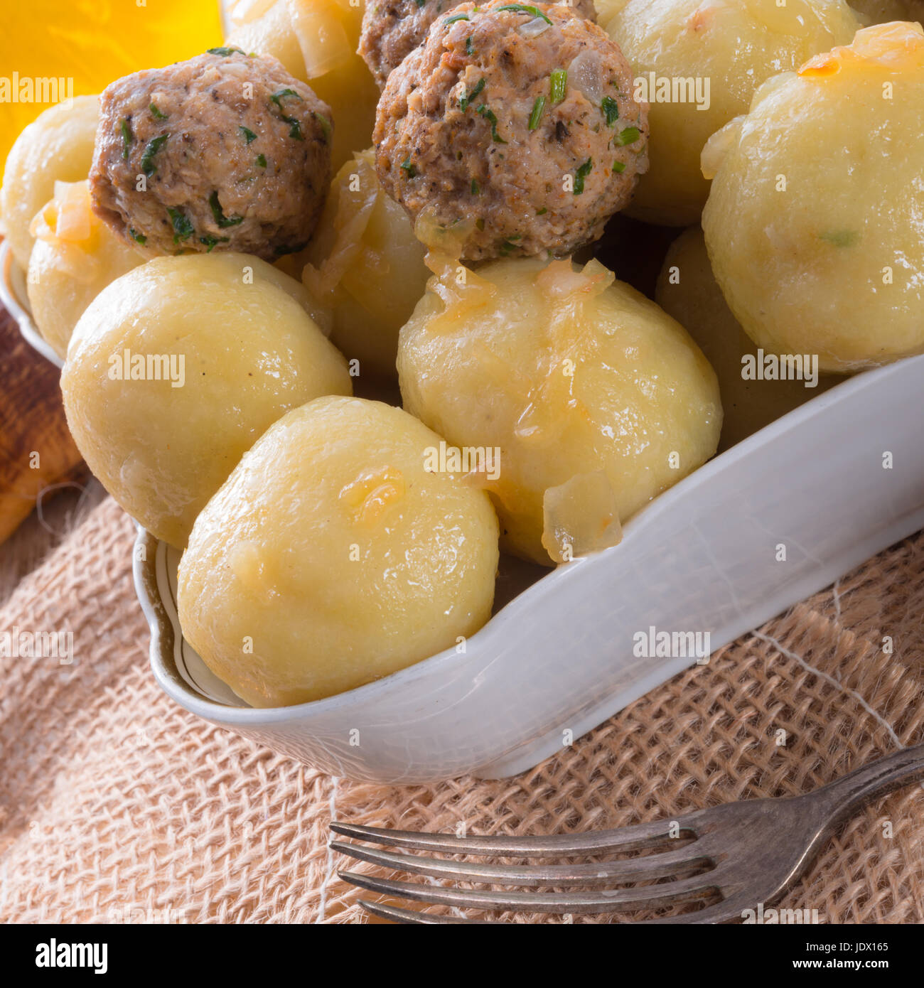 dumplings filled with meatballs Stock Photo Alamy
