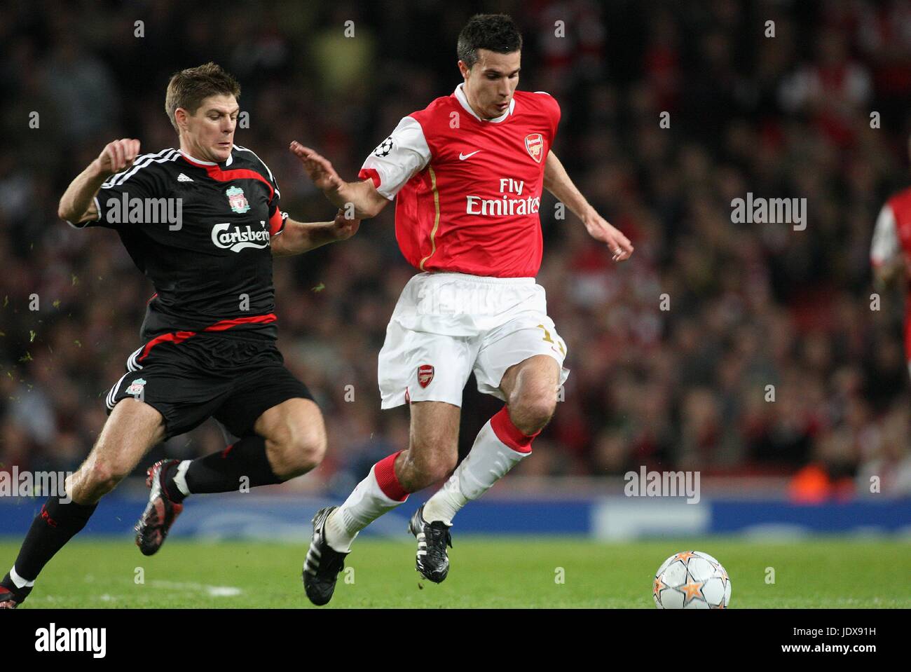 ROBIN VAN PERSIE , STEVEN GERRARD, ARSENAL V LIVERPOOL, ARSENAL V LIVERPOOL,  2008 Stock Photo - Alamy