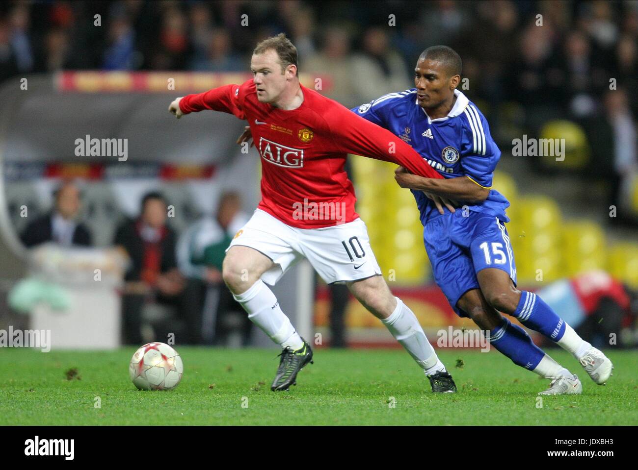 Wayne Rooney Florent Malouda Manchester United V Chelsea Clf Stock Photo Alamy