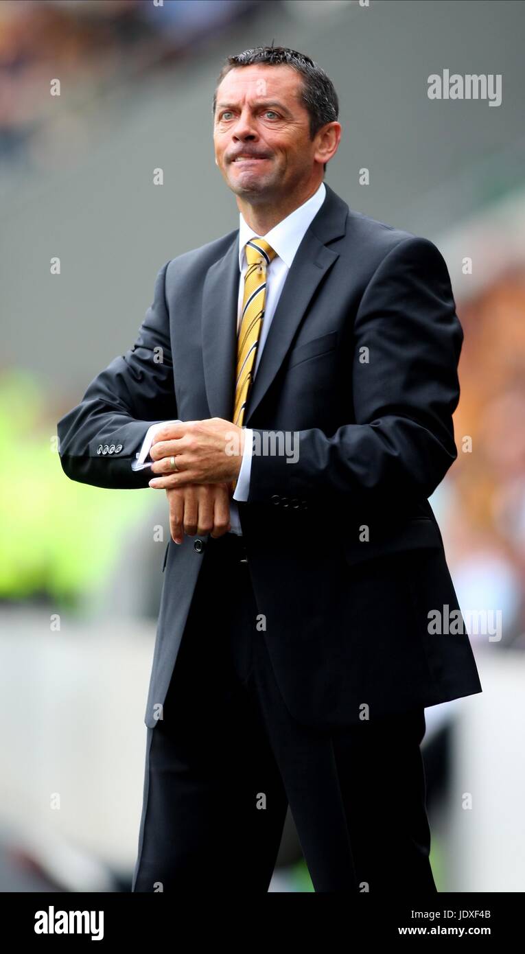 PHIL BROWN HULL CITY MANAGER KC STADIUM HULL ENGLAND 16 August 2008 Stock Photo