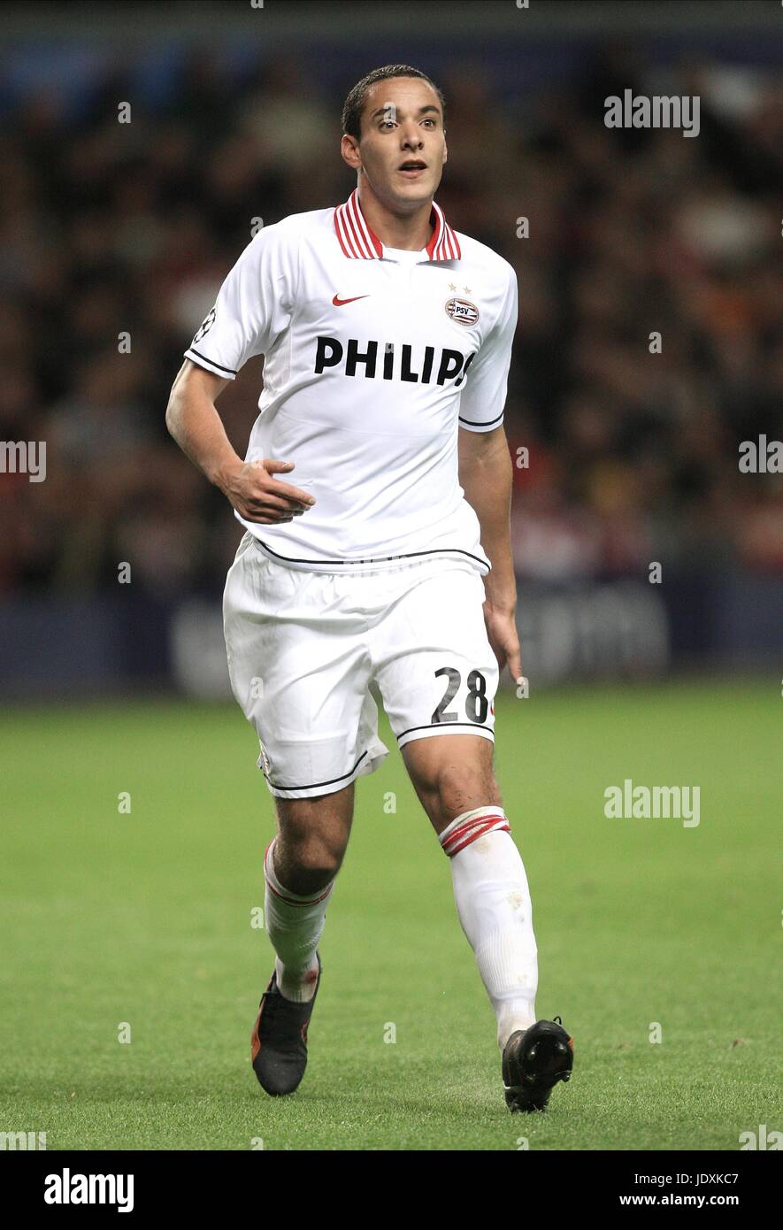 OTMAN BAKKAL PSV EINDHOVEN ANFIELD LIVERPOOL ENGLAND 01 October 2008 Stock Photo