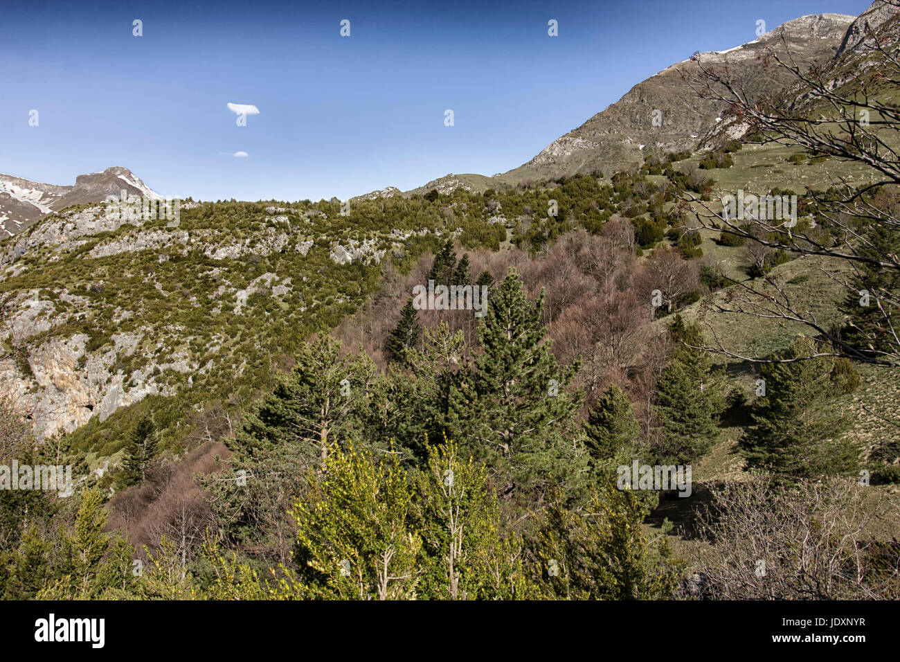 mountains in pyrenees Stock Photo