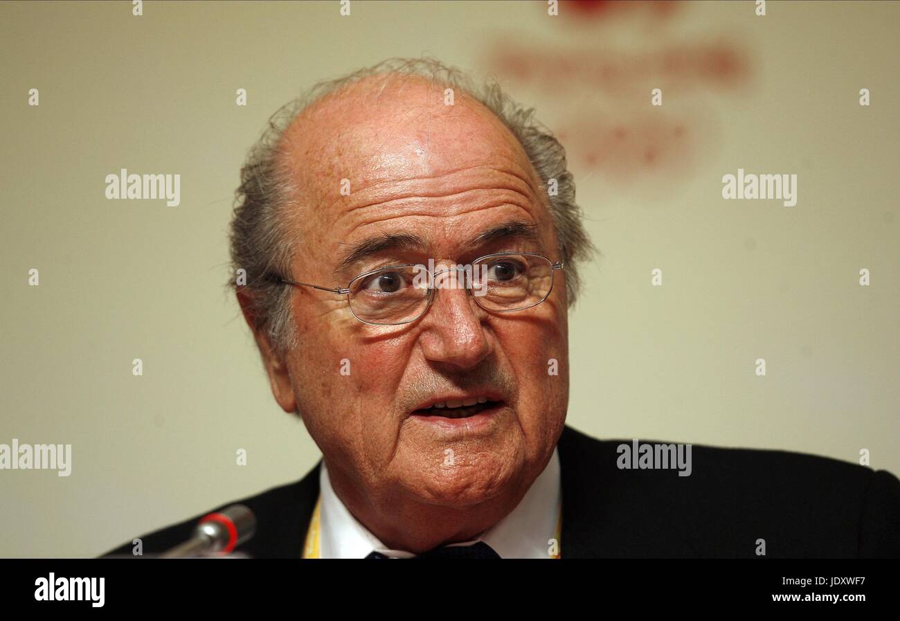 SEPP BLATTER PRESIDENT OF FIFA OLYMPIC STADIUM BEIJING CHINA 21 August 2008 Stock Photo