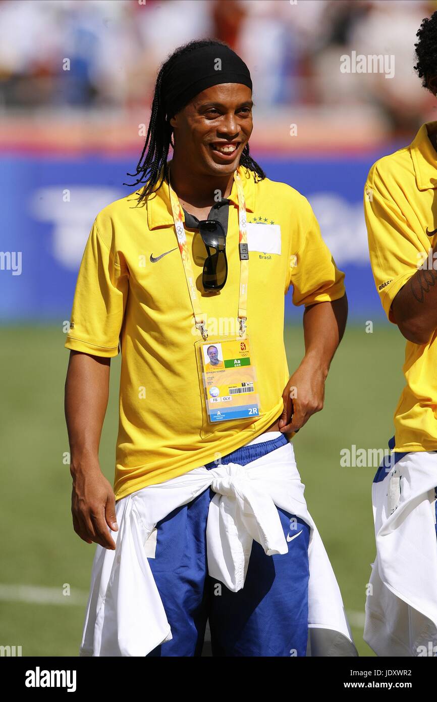 RONALDINHO BRAZIL & BARCELONA OLYMPIC STADIUM BEIJING CHINA 23 August 2008  Stock Photo - Alamy