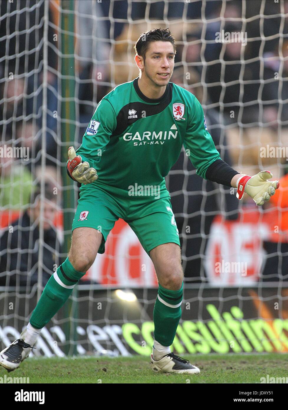 BRAD JONES MIDDLESBROUGH FC MOLINEUX STADIUM WOLVERHAMPTON ENGLAND 24