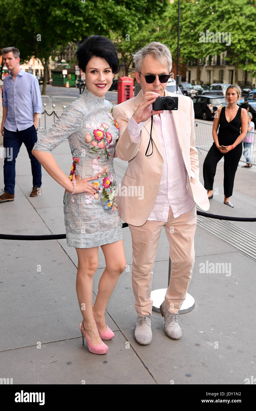 Nick Rhodes and Nefer Suvio attending the V and A Summer Party held at the Victoria & Albert Museum, London. Stock Photo