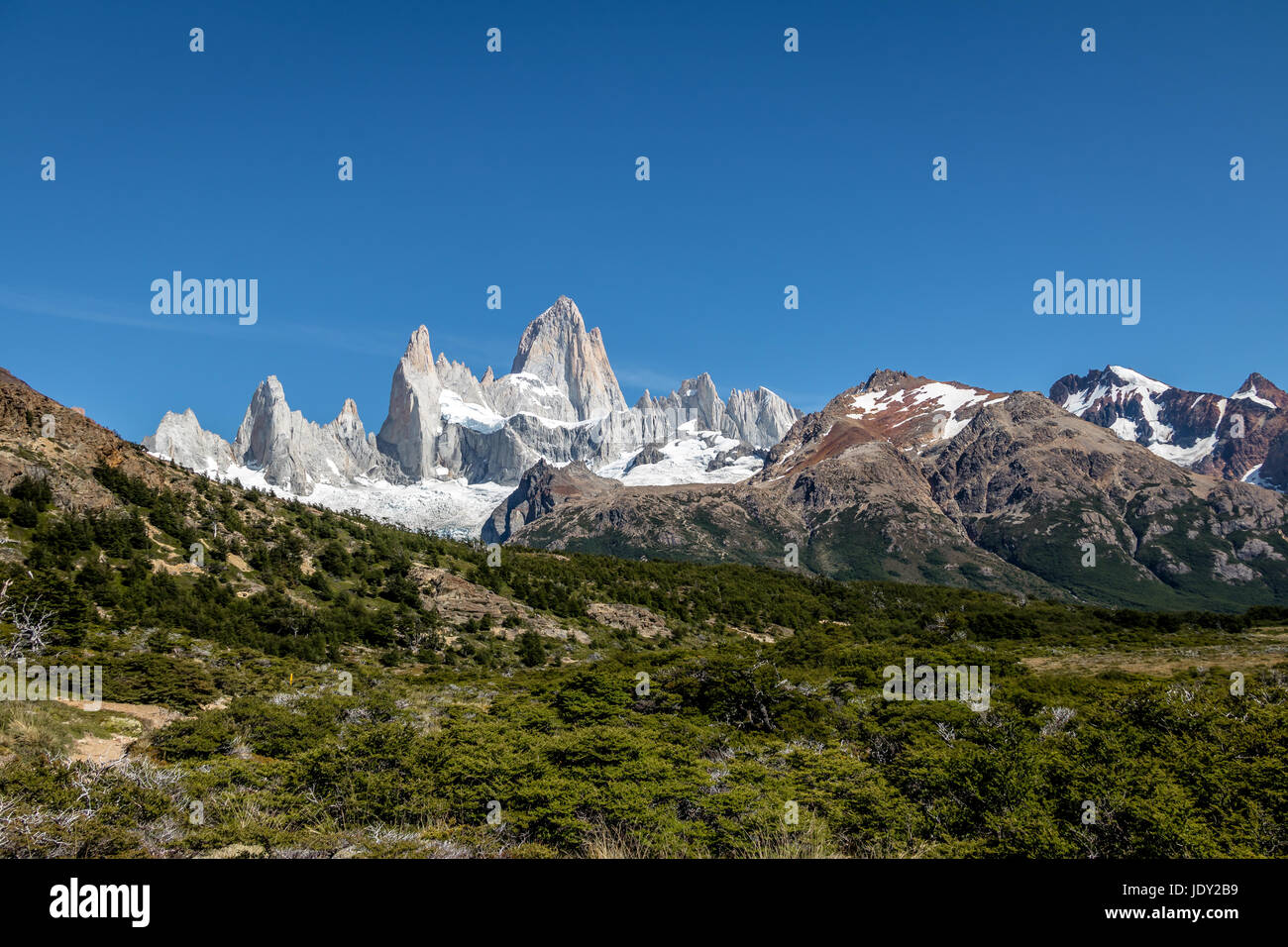 Mount Fitz Roy in Patagonia - El Chalten, Argentina Stock Photo