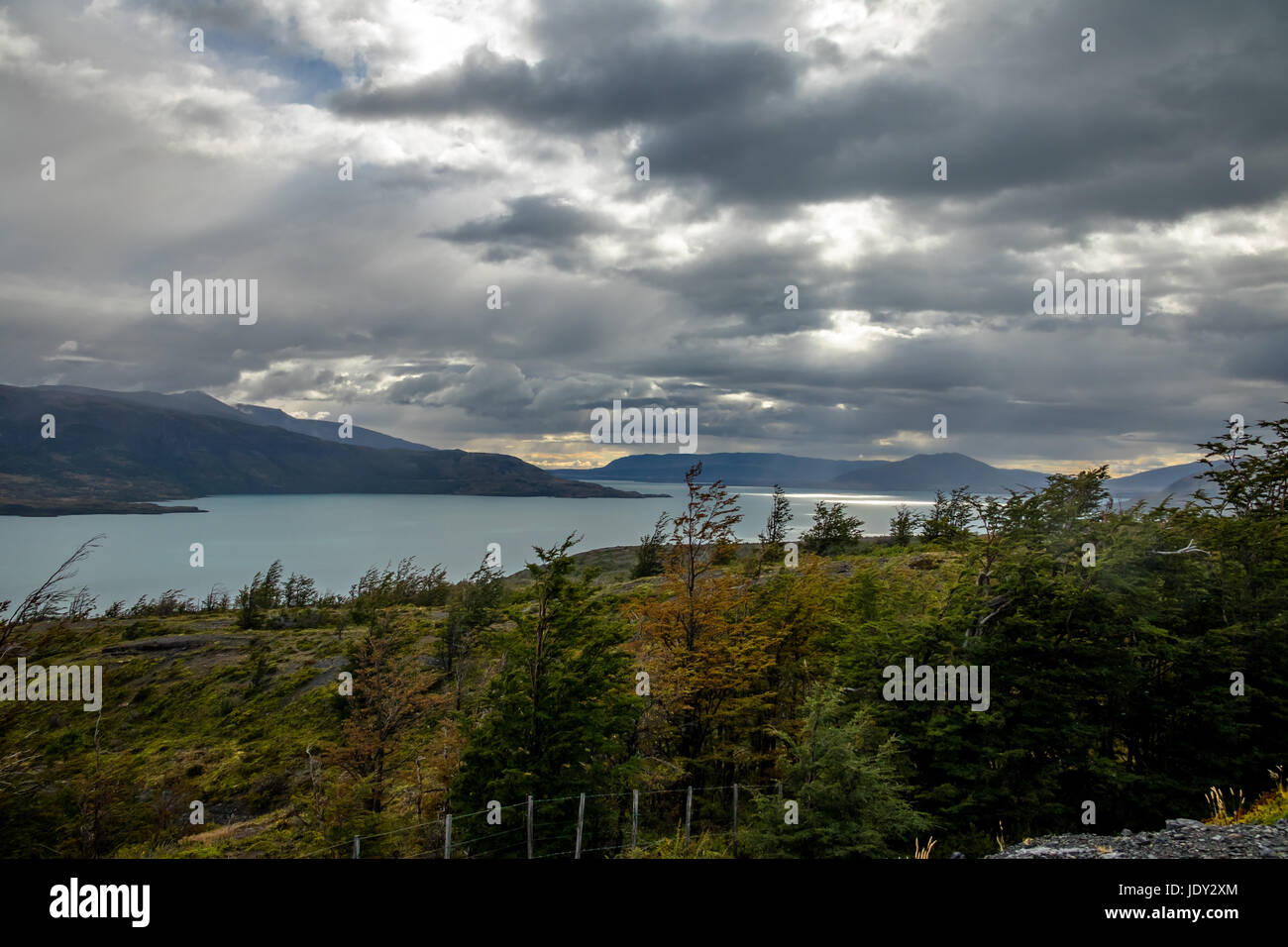 Lake at Torres del Paine National Park - Patagonia, Chile Stock Photo