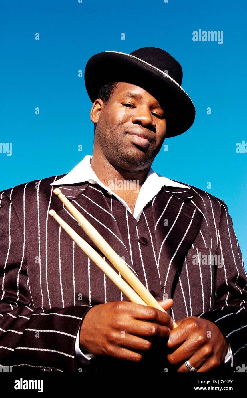 John Blackwell, current Prince studio and tour drummer since 1999, 6 time Grammy award winner, and recent Drummer of the Year award winner. He formerly played with Cameo, Patti LaBelle, Utada Hikaru, and recently worked with P. Diddy. Photographed in California, December 2005.  © Anthony Pidgeon / MediaPunch.  *** POSITIVE STORIES ONLY *** *** HIGHER RATES APPLY *** Stock Photo
