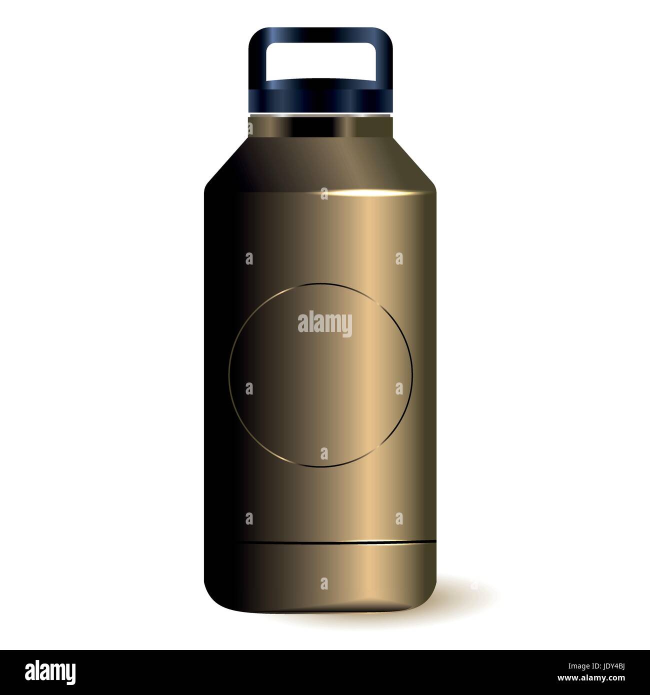 Aluminum bottle water isolated white background Stock Vector Image ...