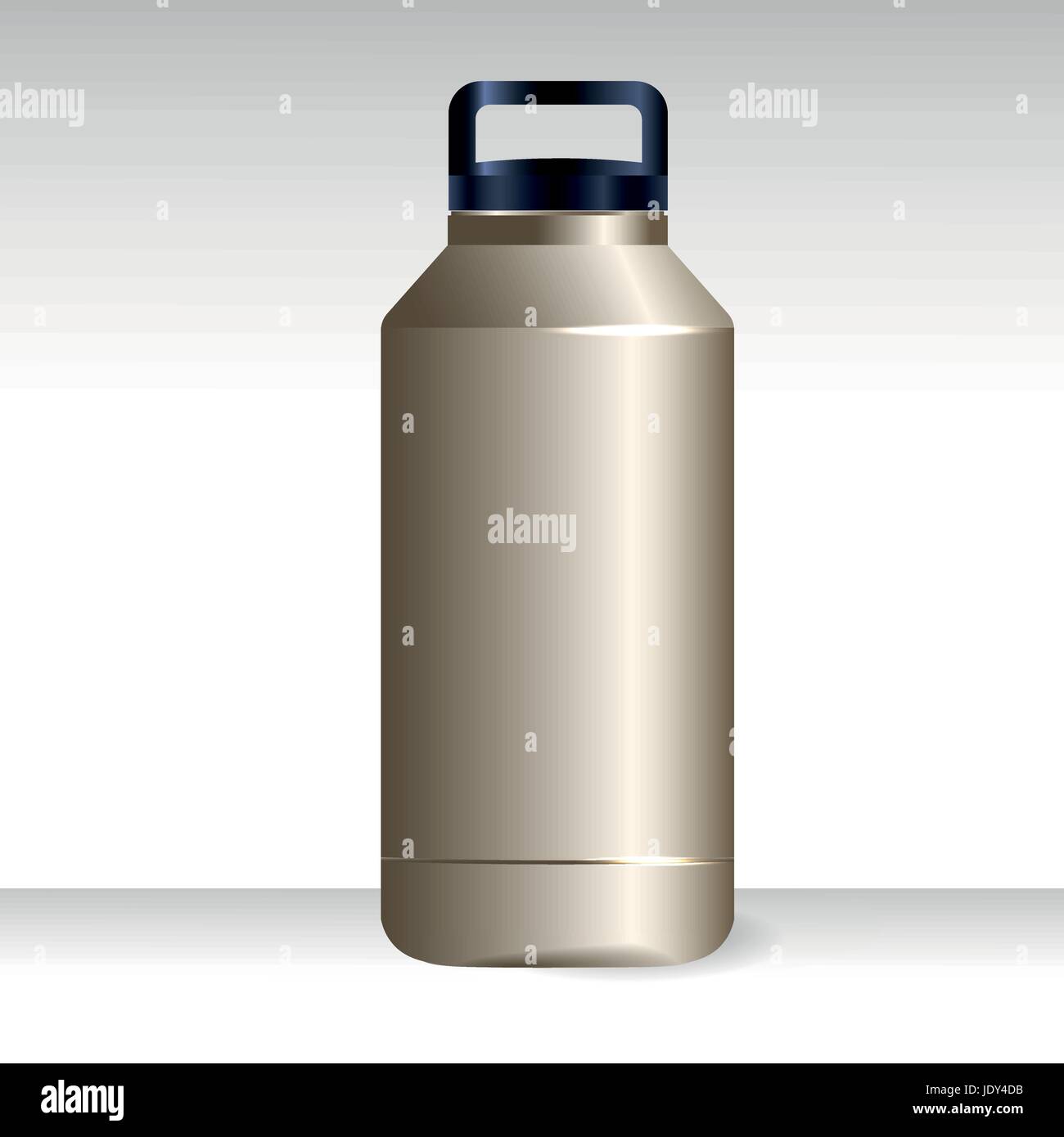 Aluminum bottle water isolated white background Stock Vector Image