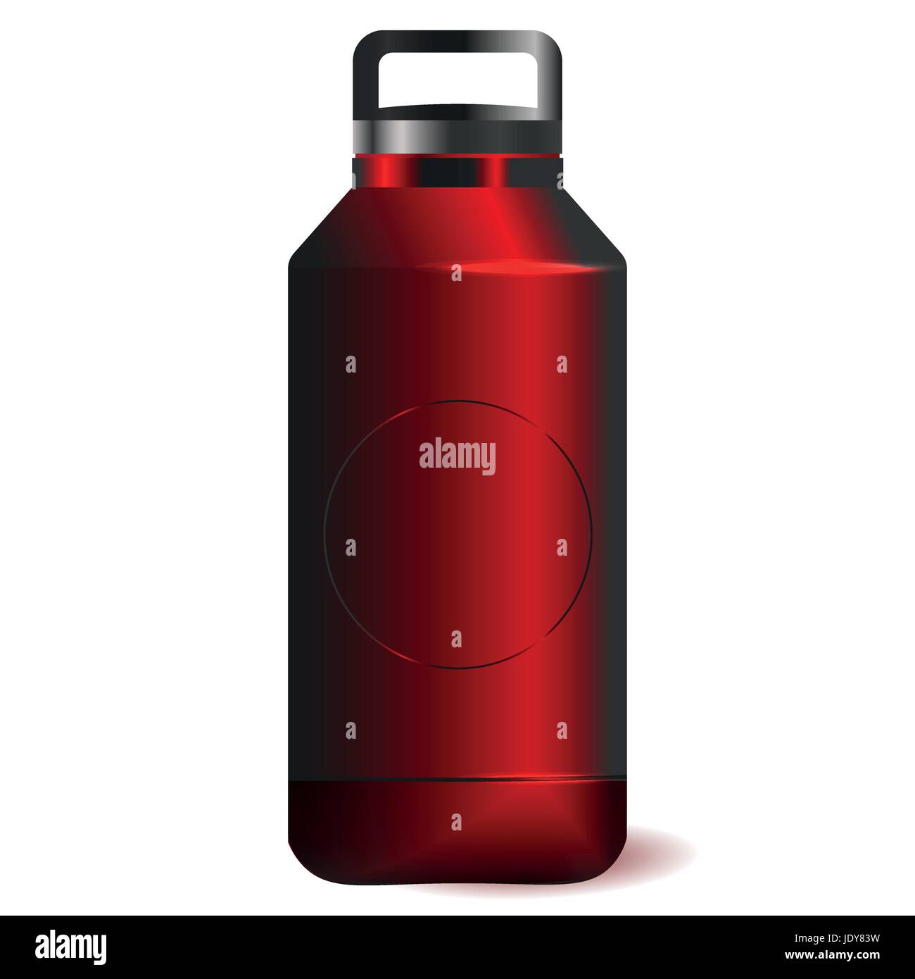 Aluminum bottle water isolated white background Stock Vector Image ...