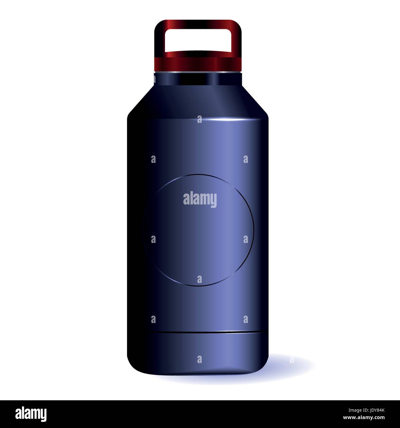 Aluminum bottle water isolated white background Stock Vector Image ...