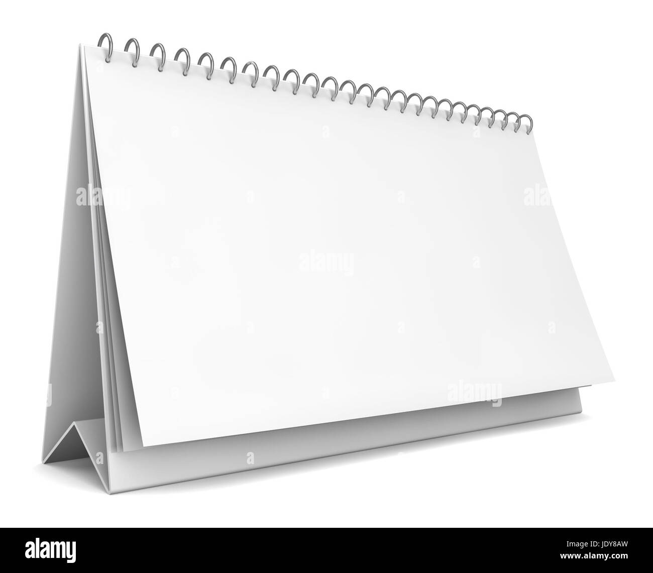 Blank calendar. 3d illustration on white background Stock Photo - Alamy