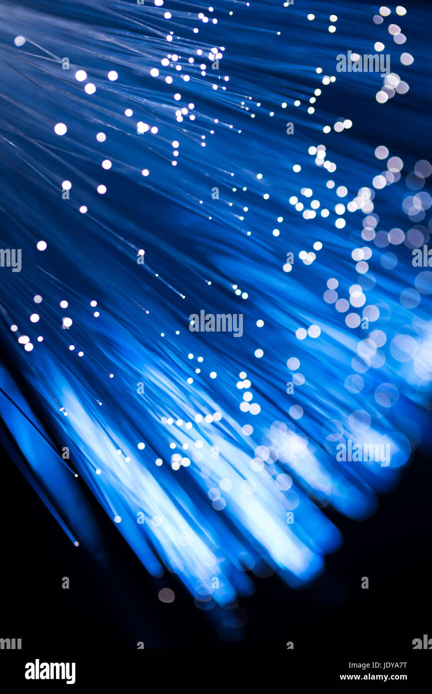 Blue glowing connected fiber hi-res stock photography and images - Alamy