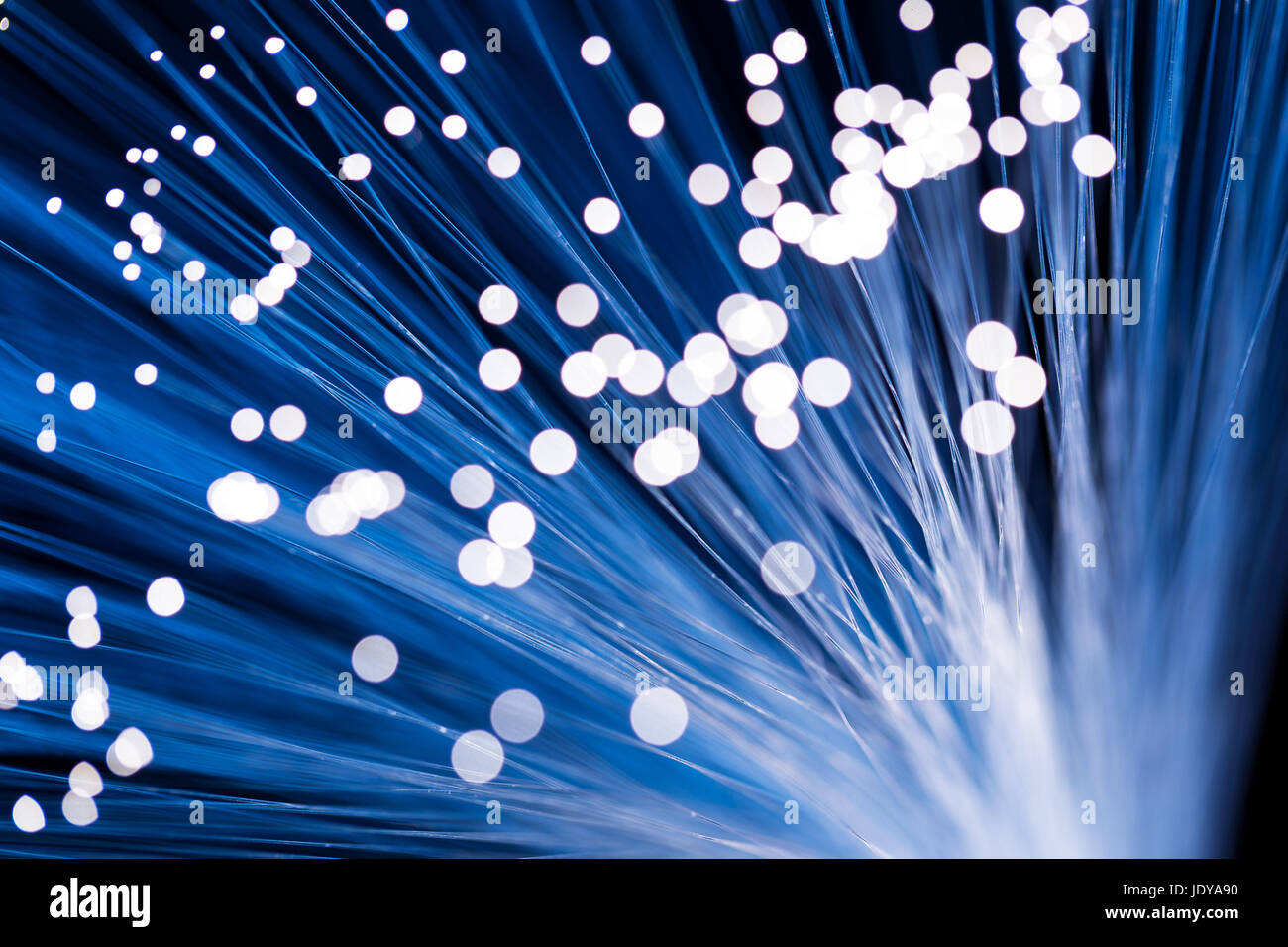 Blue glowing connected fiber hi-res stock photography and images - Alamy