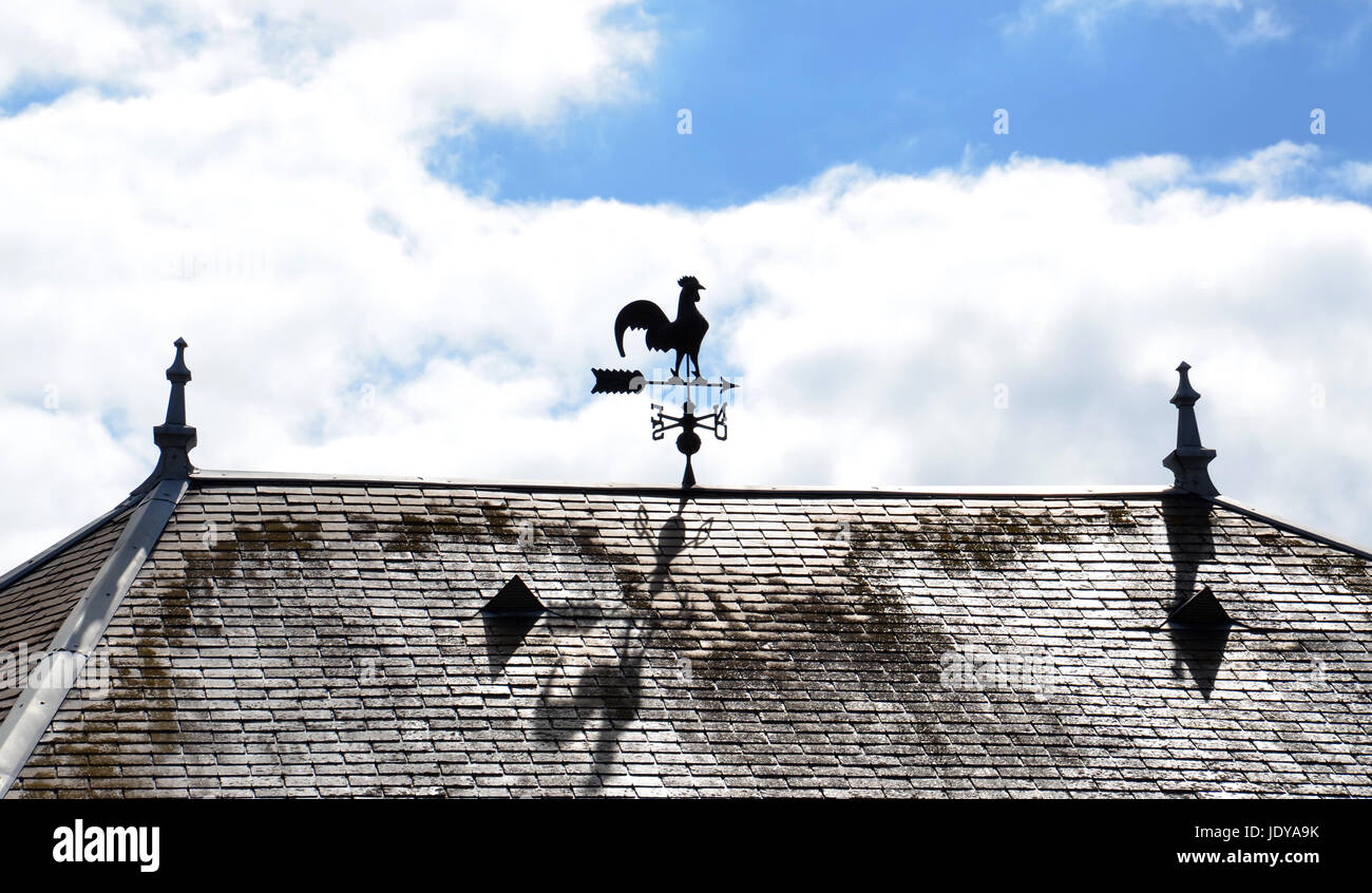 VERNON, FRANCE - AUG 5:  A weathervane, visible from the train station in Vernon France, is shown here on August 5, 2016. Stock Photo